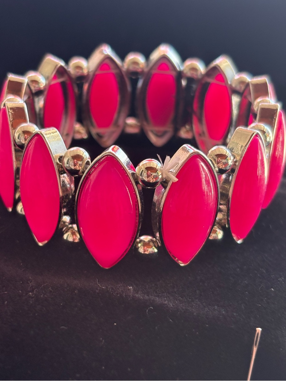 paparazzi Hot Pink Marquise Stretch Bracelet